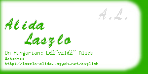 alida laszlo business card